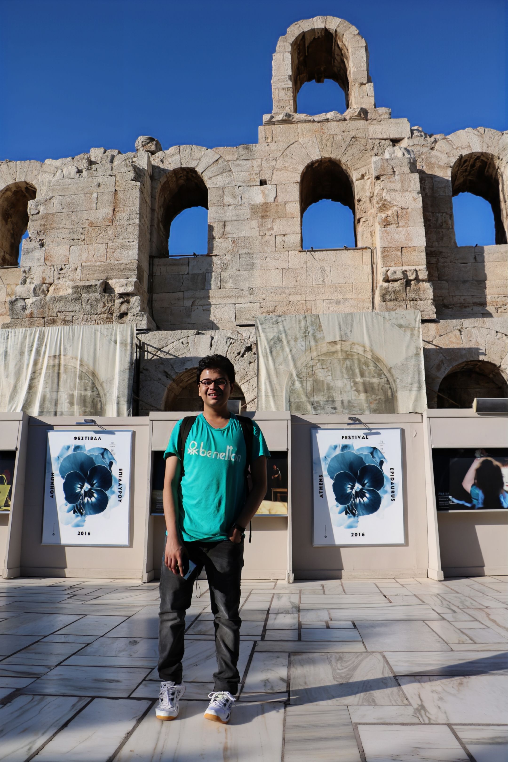Abhigyan Guha in Odeon Herodes Atticus (Acropolis Theatre), Athens, Greece.